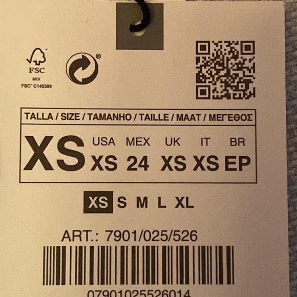 NWT. Zara Light Green Double Breasted Blazer. Size XS. - Picture 8 of 11